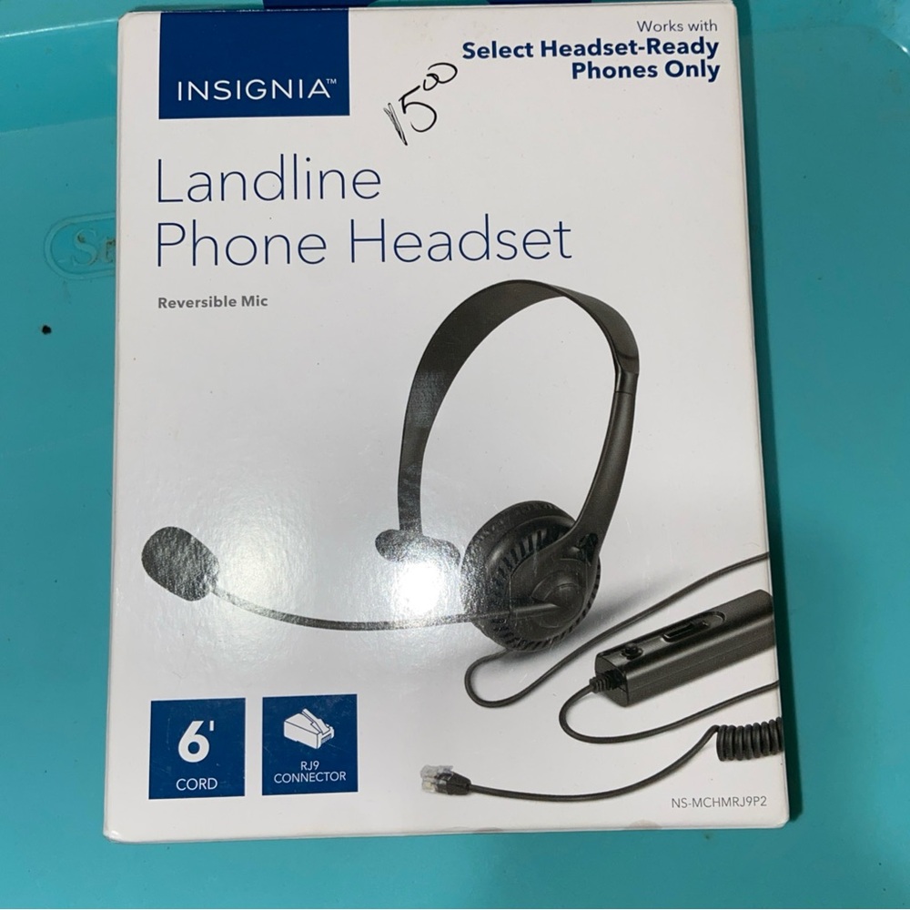Insignia Black Landline Phone Headset